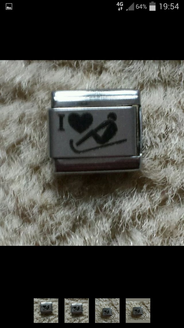 Preview of the first image of I Love Rowing Stainless Steel Nomination Style Charm.