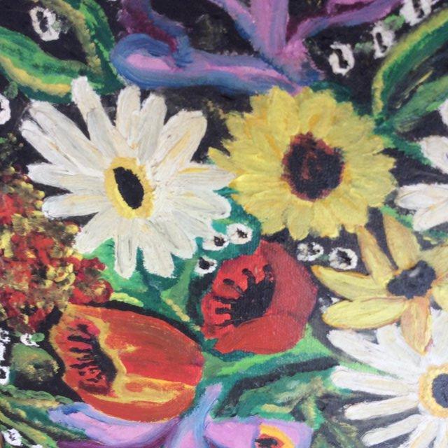 Image 3 of Original oil painting Basket of Flowers