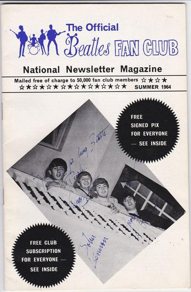 Preview of the first image of Beatles UK Fan Club Newsletter Summer 1964.