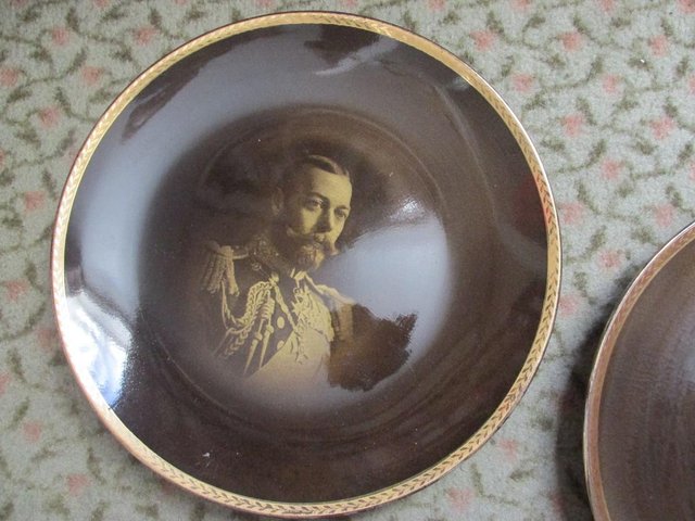 Image 3 of Ridgway Plates x3 - King Edward VII King George V Queen Mary