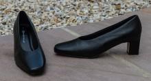 Preview of the first image of Black Heeled Court Shoes.