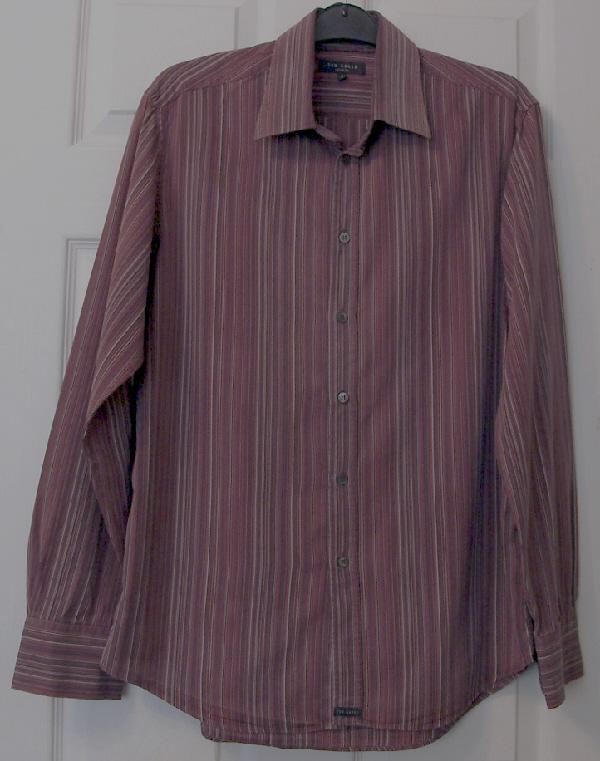Preview of the first image of Mens Multicoloured Stripe Shirt By Ted Baker - Sz 3  B7.