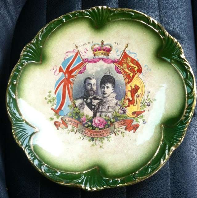 Preview of the first image of King George V Queen Mary Coronation Plate 1911.