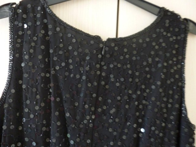 Preview of the first image of BLACK SEQUINNED DRESS.