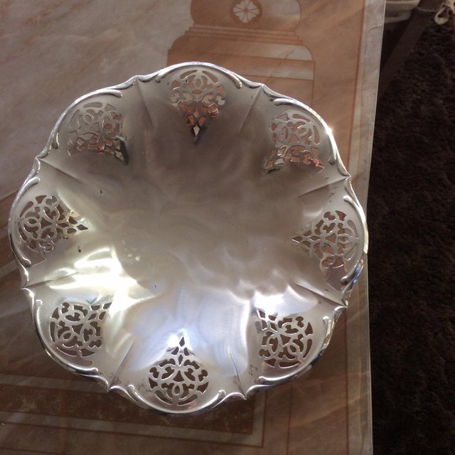 Preview of the first image of German silver plated dish.