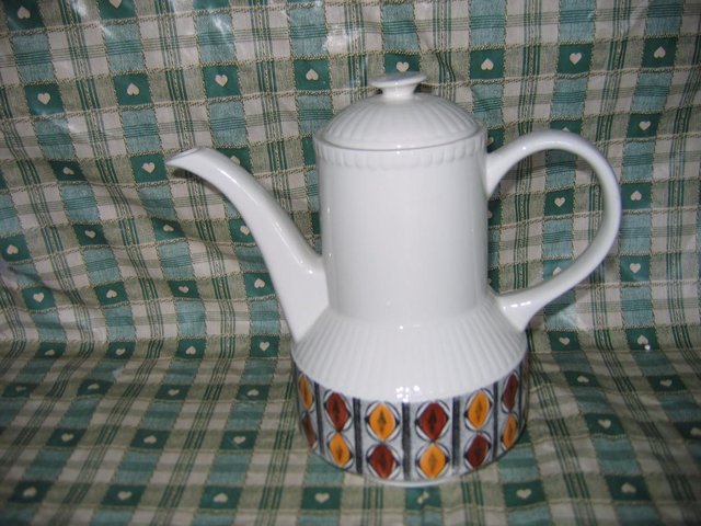 Preview of the first image of 60s 70s Kitsch Broadhurst Kathie Winkle Mexico coffee pot.
