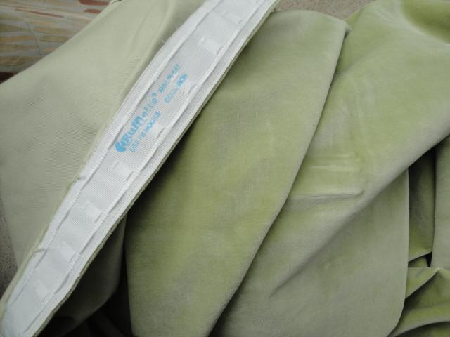Preview of the first image of Lime Green cotton VelourCurtain [More Material available].