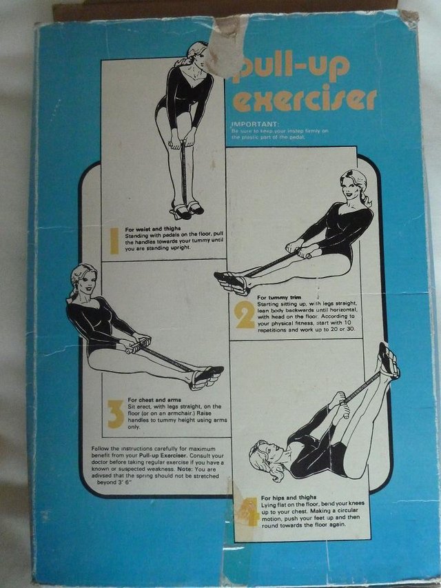 Preview of the first image of Original spring rower Pull-up exerciser.