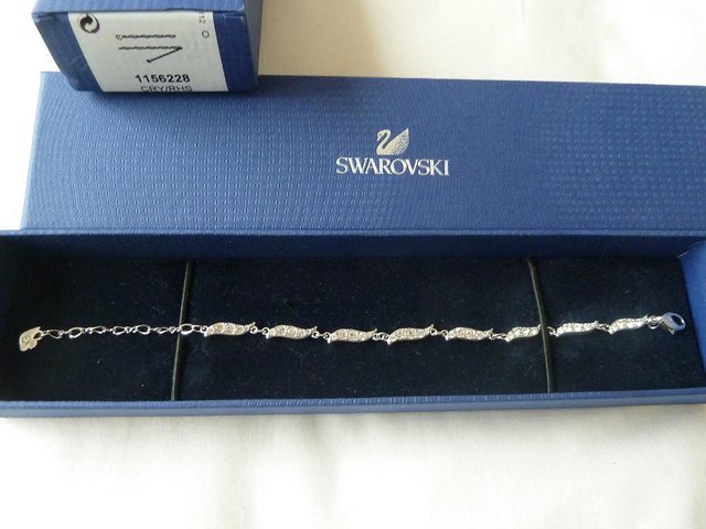 Preview of the first image of Lady's Swarovski Sparkle Crystal Wave Bracelet - new.