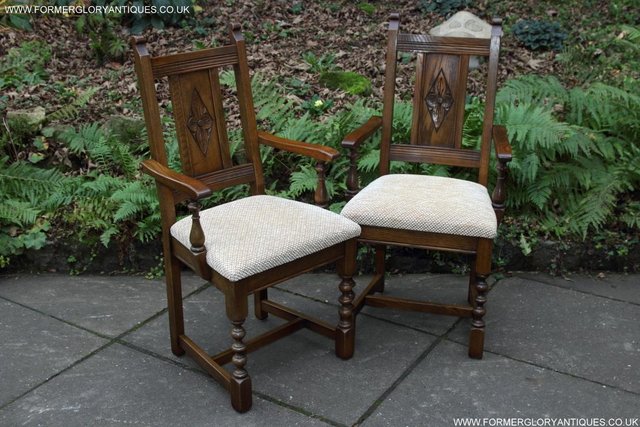 Image 36 of SIX OLD CHARM JAYCEE LIGHT OAK KITCHEN TABLE DINING CHAIRS