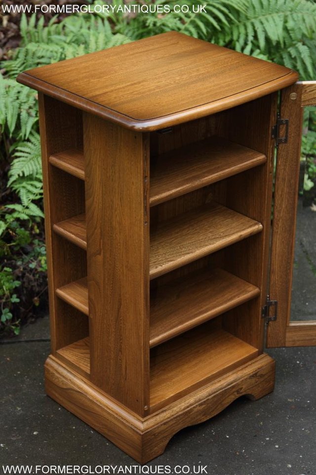 Image 3 of AN ERCOL GOLDEN DAWN CD CABINET CUPBOARD LAMP TABLE STAND