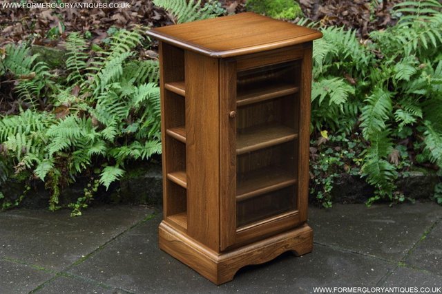 Image 6 of AN ERCOL GOLDEN DAWN CD CABINET CUPBOARD LAMP TABLE STAND