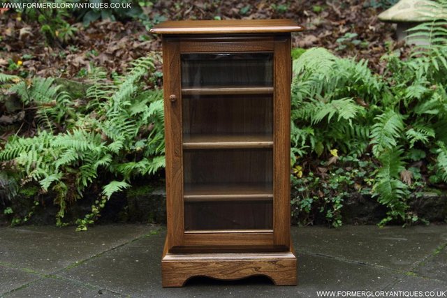 Image 8 of AN ERCOL GOLDEN DAWN CD CABINET CUPBOARD LAMP TABLE STAND