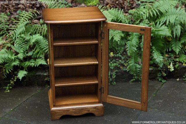Image 17 of AN ERCOL GOLDEN DAWN CD CABINET CUPBOARD LAMP TABLE STAND