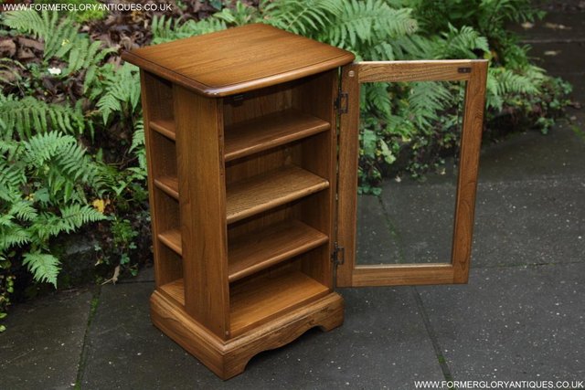 Image 20 of AN ERCOL GOLDEN DAWN CD CABINET CUPBOARD LAMP TABLE STAND