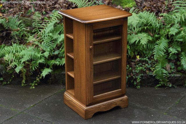 Image 34 of AN ERCOL GOLDEN DAWN CD CABINET CUPBOARD LAMP TABLE STAND