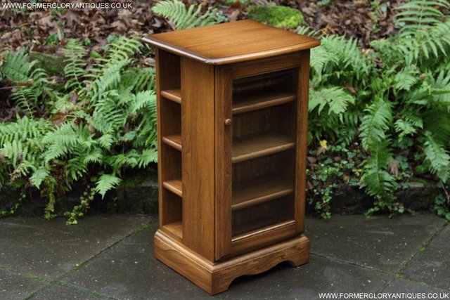 Image 37 of AN ERCOL GOLDEN DAWN CD CABINET CUPBOARD LAMP TABLE STAND