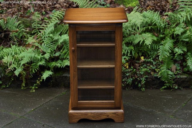 Image 38 of AN ERCOL GOLDEN DAWN CD CABINET CUPBOARD LAMP TABLE STAND