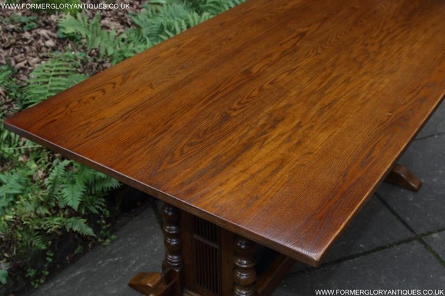 Image 12 of AN OLD CHARM JAYCEE LIGHT OAK KITCHEN REFECTORY DINING TABLE