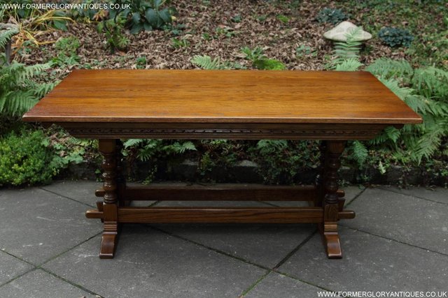 Image 20 of AN OLD CHARM JAYCEE LIGHT OAK KITCHEN REFECTORY DINING TABLE