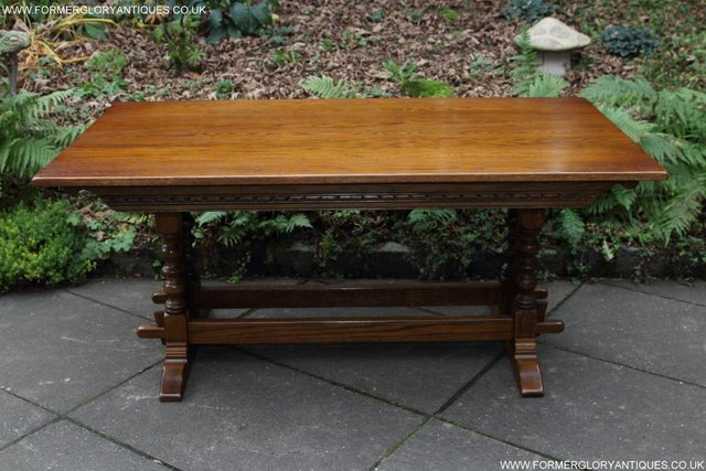 Image 32 of AN OLD CHARM JAYCEE LIGHT OAK KITCHEN REFECTORY DINING TABLE