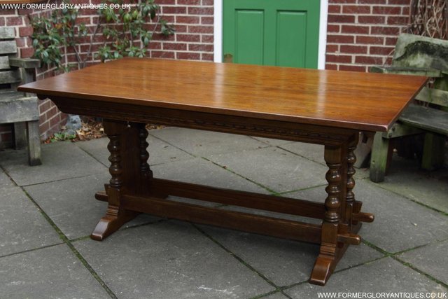 Image 46 of AN OLD CHARM JAYCEE LIGHT OAK KITCHEN REFECTORY DINING TABLE