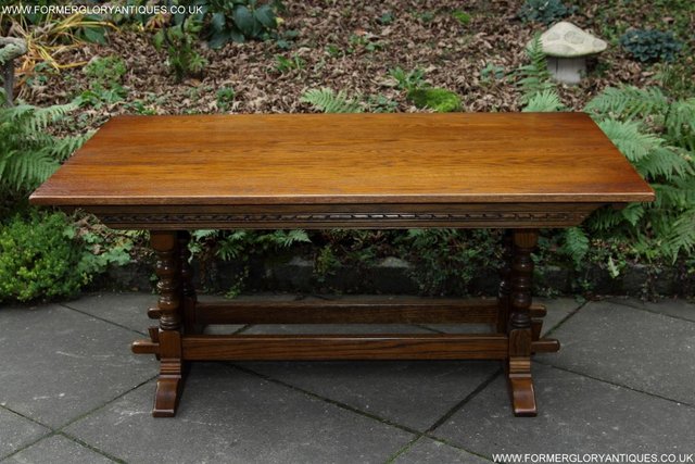 Image 53 of AN OLD CHARM JAYCEE LIGHT OAK KITCHEN REFECTORY DINING TABLE