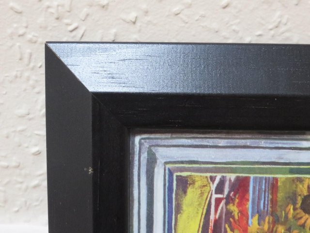 Image 2 of PICTURE FRAME small, black, wood with BRAQUE print