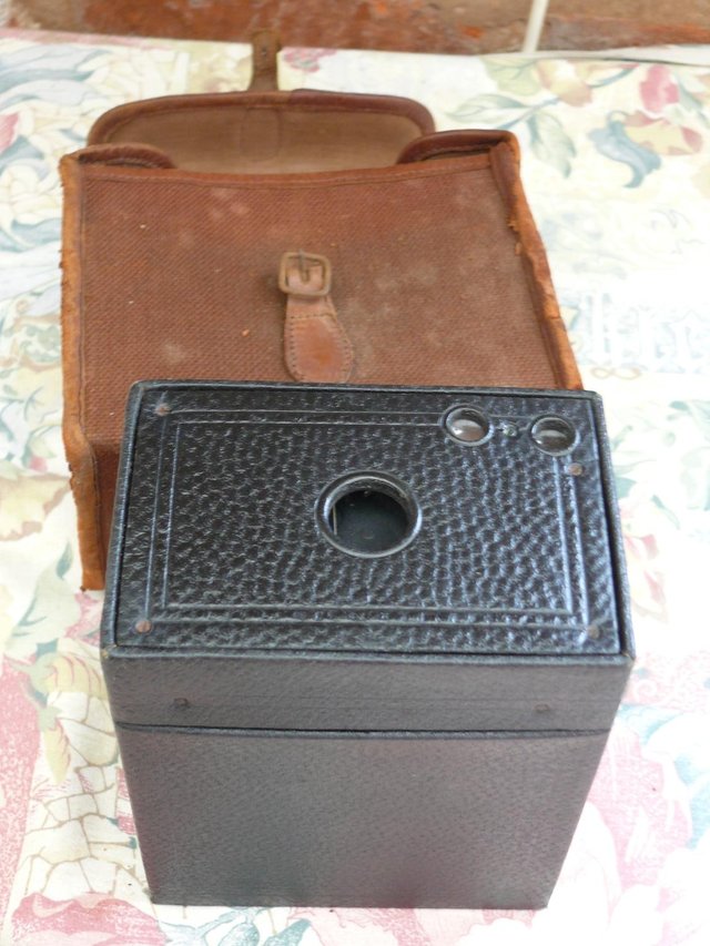 Preview of the first image of Brownie Box Camera - with old case.
