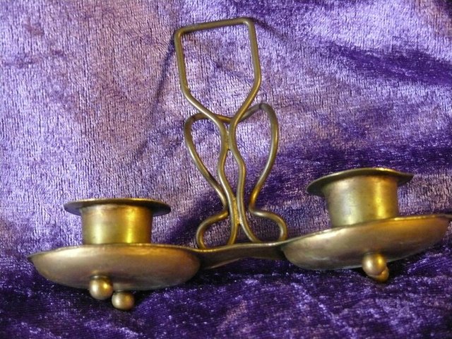 Image 3 of Twin brass candle holder