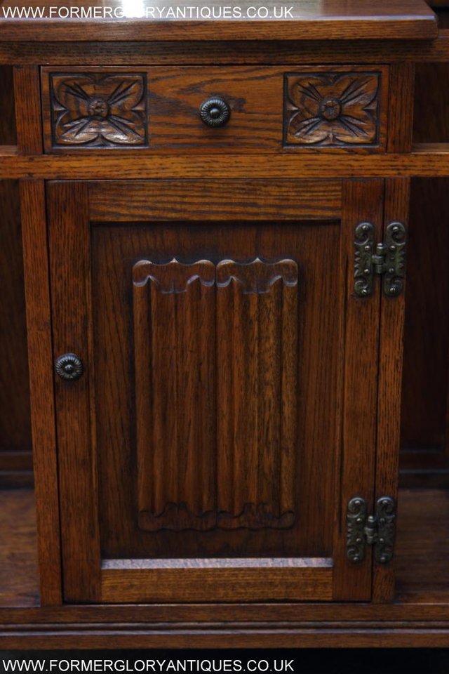 Image 26 of AN OLD CHARM JAYCEE LIGHT OAK HALL COAT STICK STAND CABINET
