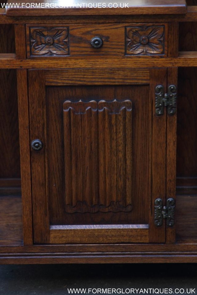 Image 44 of AN OLD CHARM JAYCEE LIGHT OAK HALL COAT STICK STAND CABINET