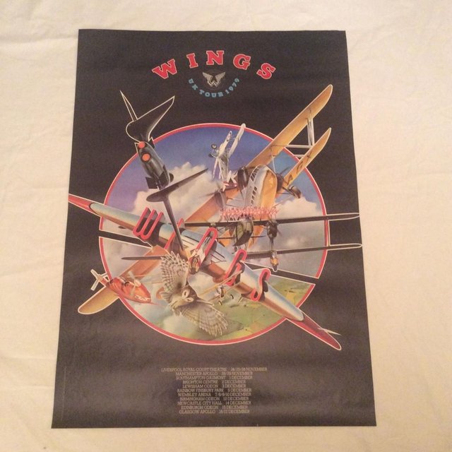 Preview of the first image of ORIGINAL 1979 WINGS UK TOUR CONCERT POSTER.