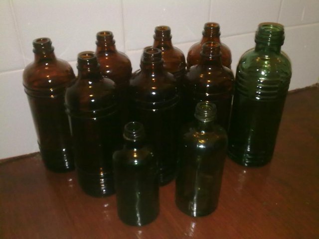 Preview of the first image of Collection Of Coloured Vintage Bottles.