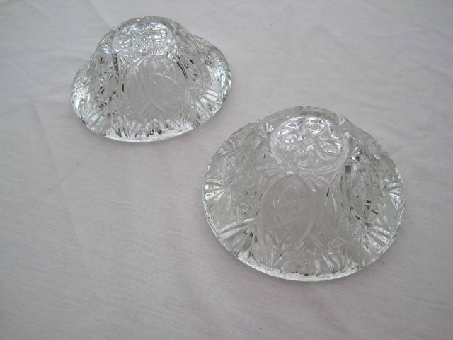 Image 3 of 1970s pair of identical Cut glass Ash trays