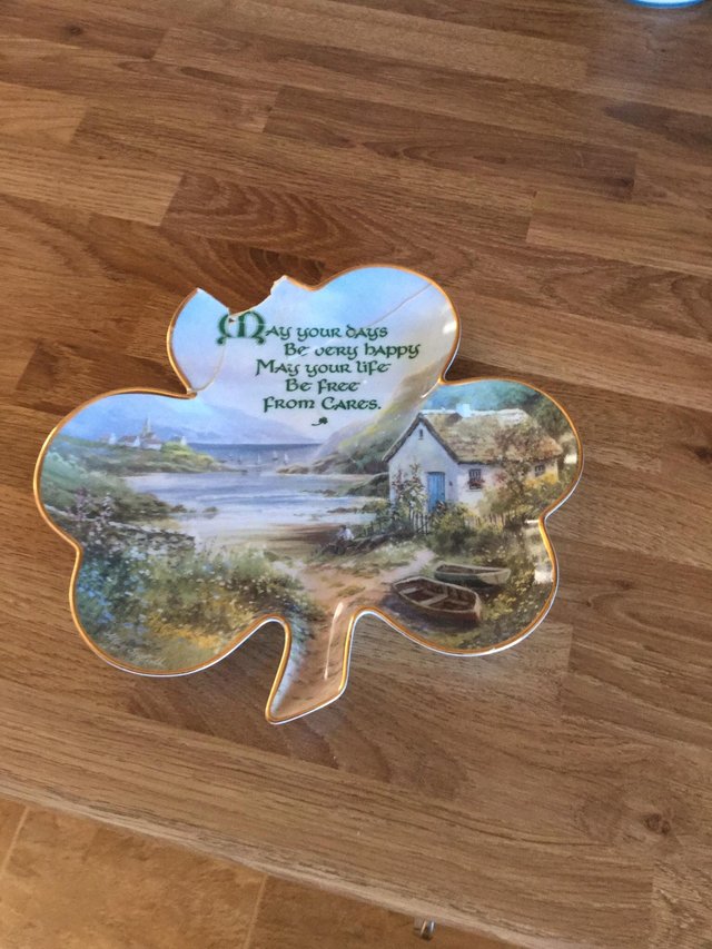 Preview of the first image of COllector plate by HiLARY SCHOFIELLD.  IRISH BLESSINGS SET.