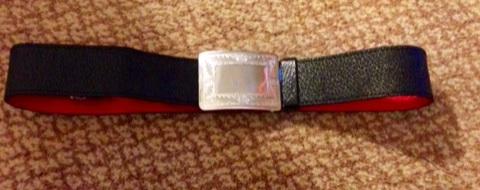 Preview of the first image of NEW LEATHER BELT AND CHROMED BUCKLE FOR MANS KILT.