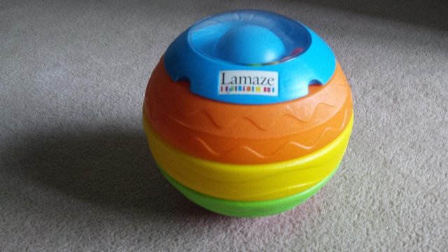 Image 2 of Lamaze Stack Roll and Crawl Ball.