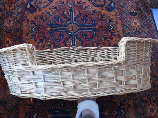 Preview of the first image of Vintage Wicker Dog Basket.