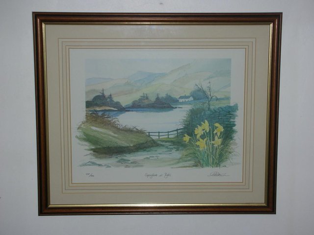 Image 3 of Geoffrey Cowton "Springtime at Rydal" framed w/c print