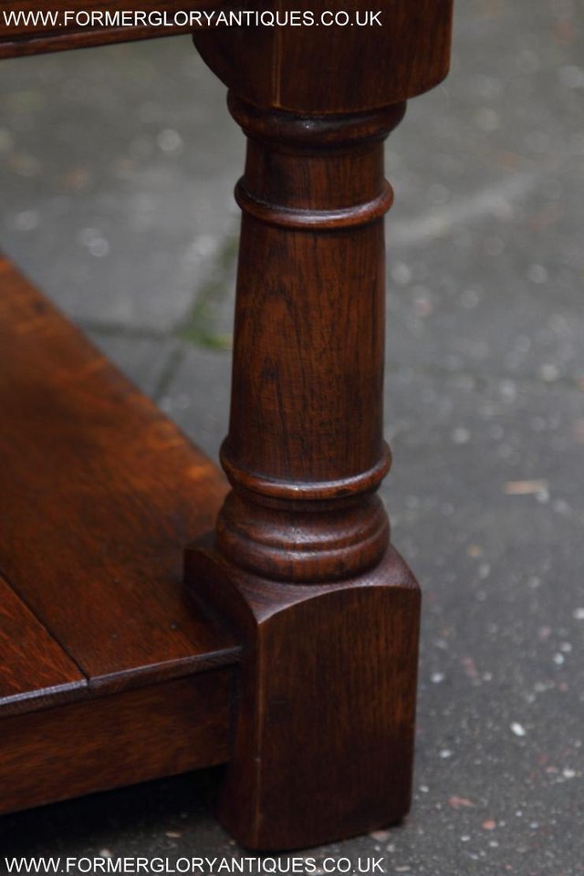 Image 9 of TITCHMARSH & GOODWIN STYLE OAK POT BOARD COFFEE TABLE STAND