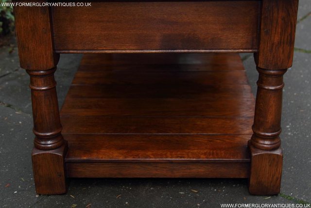 Image 27 of TITCHMARSH & GOODWIN STYLE OAK POT BOARD COFFEE TABLE STAND