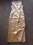 Preview of the first image of Esprit Gold Satin Evening Dress UK 10 - Perfect unworn.