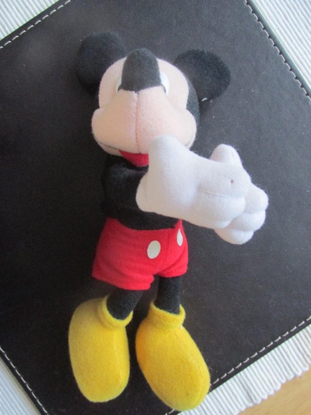 Preview of the first image of MICKEY MOUSE SMALL HUGGY TOY, 1996.