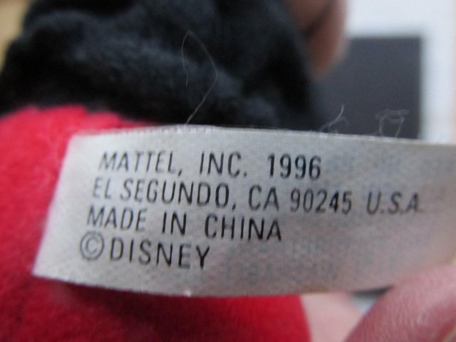 Image 3 of MICKEY MOUSE SMALL HUGGY TOY, 1996