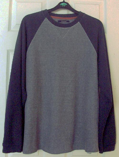 Preview of the first image of Mens Grey/Navy Top By Leisurewear - Sz L   B8.