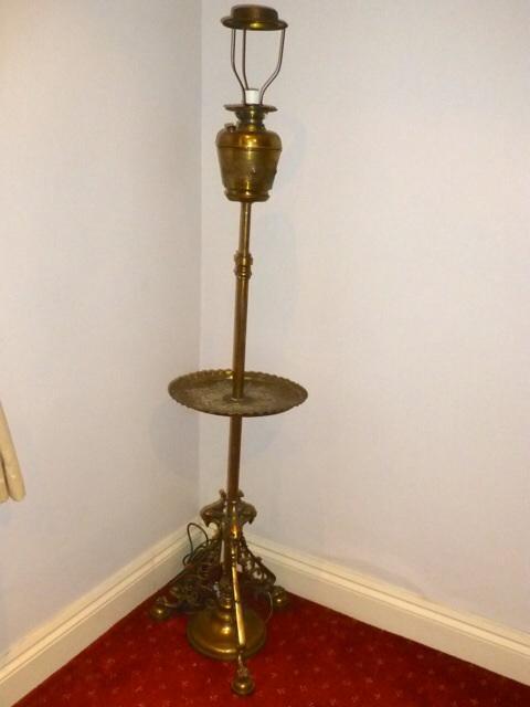 Preview of the first image of Antique brass lamp stand.
