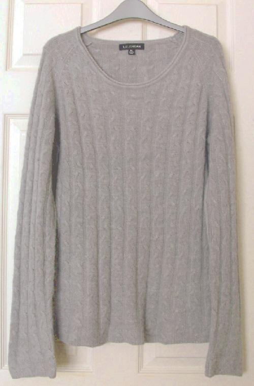 Preview of the first image of Lovely Ladies Pale Grey Jumper By Liz Jordan - Sz XL. B6.