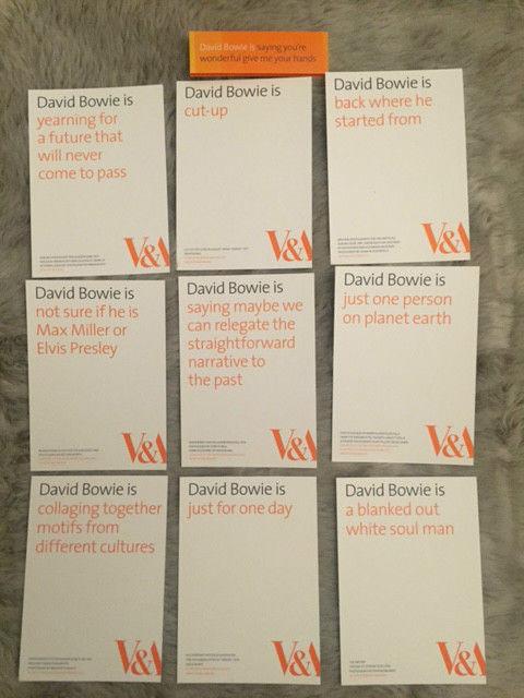 Image 3 of Set of Nine David Bowie Postcards from  V&A Exhibition 20