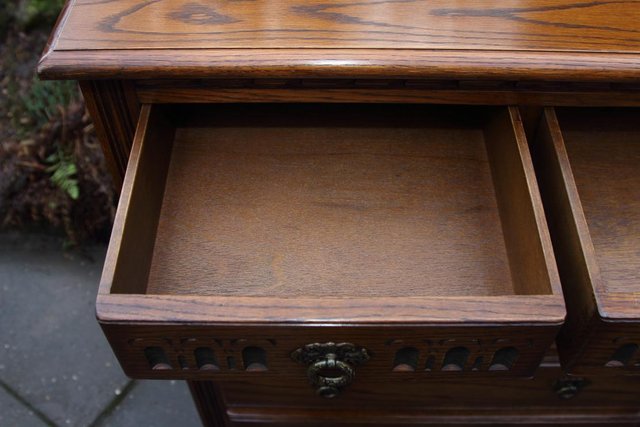 Image 36 of OLD CHARM JAYCEE LIGHT OAK TALL BOY CHEST OF DRAWERS STAND